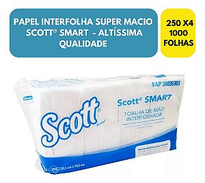 Toalha De Mao Interfolha Scott Smart Folha Extra Luxo Fardo Com 1000 Folhas