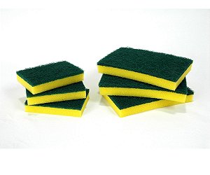 Esponja Multiuso Verde E Amarela Lava Louca Mais Brilho 'M' - Esponflora