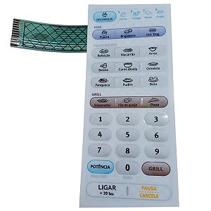 Adesivo membrana teclado microondas electrolux me28g