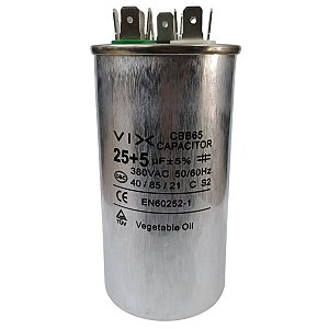 Capacitor duplo 25 + 5uf 380v ar condicionado secadora