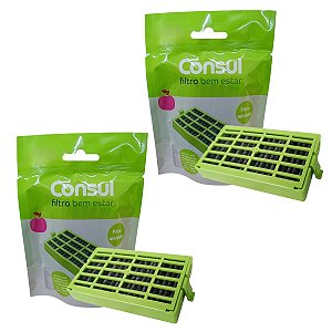 Filtro anti odor bactéria geladeira consul | 2 peças|orignal