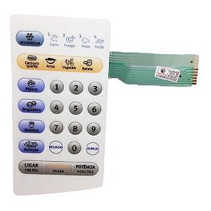 Membrana teclado microondas electrolux me18s | flat direito