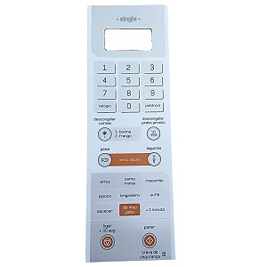 Teclado membrana microondas brastemp bms25 bms25abhna