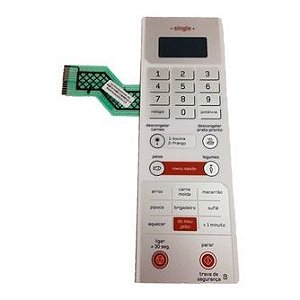 Teclado membrana microondas brastemp bms25 bms25abhna