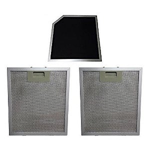 Kit filtro coifa fischer talent 90cm | 4 alumínio + 2 intern