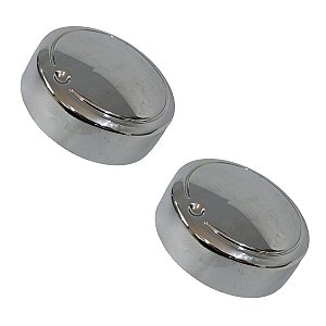Botão forno fischer fit line (2 peças) cromado original
