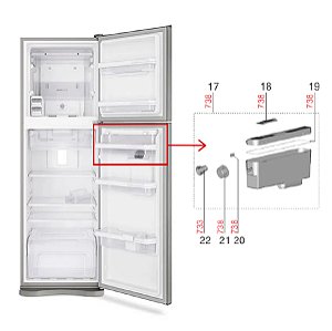 Reservatório de Água Completo Geladeira Electrolux DW42 DW44