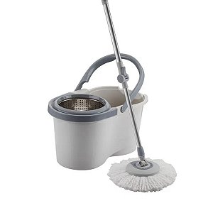 Mop Giratório Esfregão Electrolux com Balde 6,5L Cesto Inox