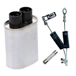Kit Reparo Microondas Capacitor 0,85uf Diodo Duplo Fusivel