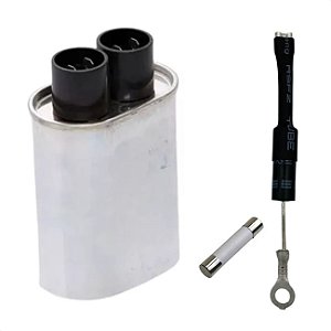 Kit Reparo Microondas Capacitor 1,00uf + Diodo + Fusivel 20A