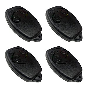 Kit 4 Controle Remoto Portão Elétrico Rossi HCS 433Mhz Preto