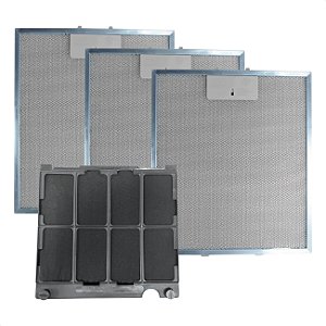 Kit 3 Filtro Alumínio + Carvão Coifa Brastemp BAF10A BAE90A