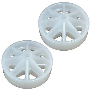 Kit 2 Roda Traseira Geladeira Brastemp BRY48 BRM55 BRX45