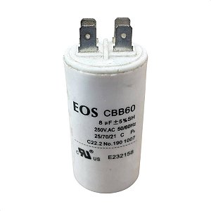 Capacitor Para Motor Lavadora Tanquinho 8 Uf 250 Vac Sem Fio