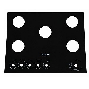 Mesa De Vidro Tampo Fogão Atlas Mônaco Top Glass 5 Bocas
