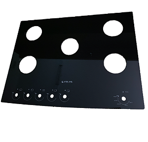 Mesa De Vidro Tampo Fogão Atlas Mônaco Top Glass 5 Bocas