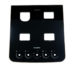 mesa tampo vidro fogão esmaltec jade safira agata glass 4q