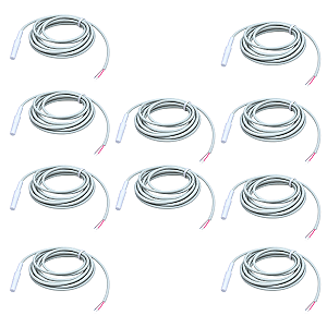 Kit 10 Sensor Termistor NTC SB70 Branco 2m Full Gauge