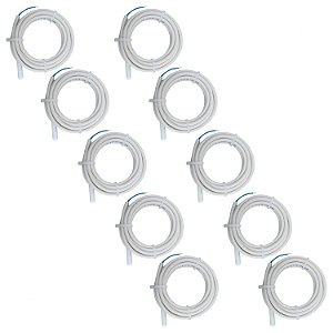 Kit 10 Sensor Termistor NTC SB70 Branco 2m Full Gauge