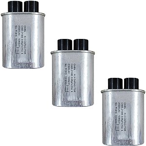 Kit 3 Capacitor Microondas Brastemp Consul 0.85uf 2100va 5mm