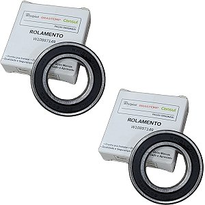 Kit 2 Rolamento Lavadora Brastemp Consul 6006 2rs W10897149