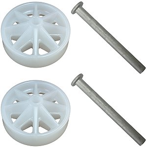 Kit 2 Eixo e Rodízio Geladeira Brastemp BRQ47 BRE50 BRK50