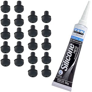 Kit Borracha da Trempe e Cola Silicone Cooktop Atlas Dako GE