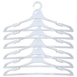 Kit 6 Cabide Plástico Branco Secadora de Roupas Fischer