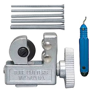 Cortador + Escariador + Mola Dobrar Tubo De Cobre 1/8 A 5/8