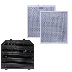 Kit 2 Filtro Alumínio + Carvão Coifa Philco PCO90 PCO60