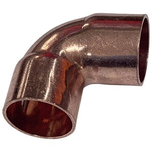 Conexão de Cobre Curva Longa 90º 1/2" Com Parede 0,66mm