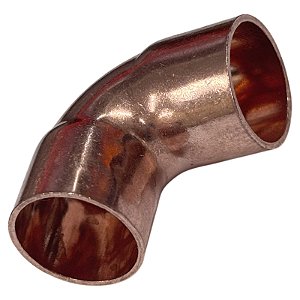 Conexão de Cobre Curva Longa 90º 3/8" Com Parede 0,66mm
