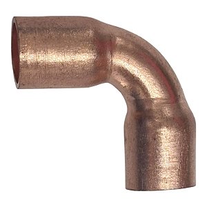 Conexão de Cobre Curva Longa 90º 1/4" Com Parede 0,50mm