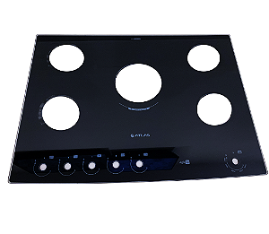 Mesa Vidro Fogão Atlas Agile up Glass 5 Bocas original Lote
