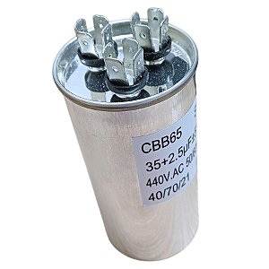 Capacitor Partida Duplo Ar-Condicionado CBB65 440V 35uf +2,5