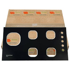 Mesa Tampo Vidro Fogão Cooktop Brastemp BDT85AEU Original