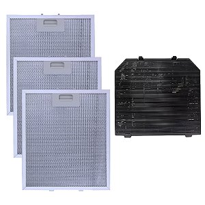 Kit 3 Filtro Alumínio + Carvão Coifa Philco PCO60I PCO90I