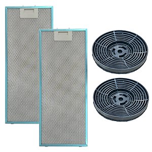 2 Filtro Alumínio + 2 Carvão Coifa Electrolux DE6RX DE6RP