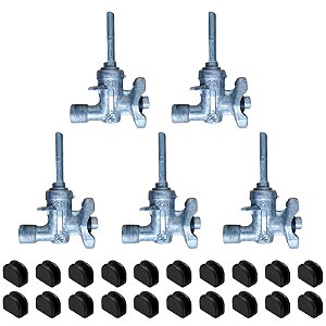 5 Registro + 20 Borracha Da Trempe Fogão Cooktop Fischer 5b