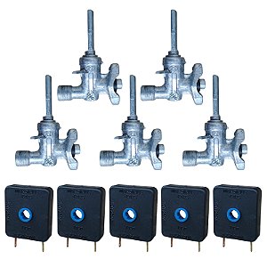 Registro Ramal + Interruptor Cooktop Fogão Fischer | 5 Cada