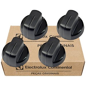 Kit 4 Botão Fogão Cooktop Electrolux KE4XC KE5XC KE5GR KE4GR