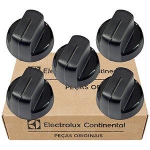 Kit 5 Botão Manípulo Fogão Cooktop Electrolux KE5GC KE4GC