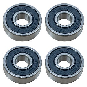 Kit 4 Rolamento Esferas 608 2RS B 8x22x7mm Para Ventilador