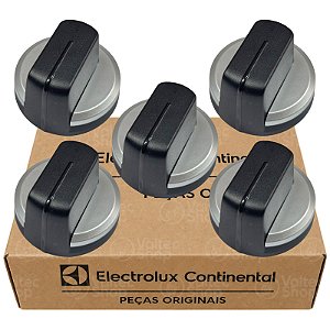Kit 5 Botão Manípulo Fogão Cooktop Electrolux KE5GW KE5HP