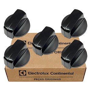 Kit 5 Botão Manípulo Fogão Electrolux FE4IB FE4IS FE4GP