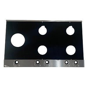 Tampo Mesa Vidro Cooktop Fischer Platinium 5 Bocas TC Lote