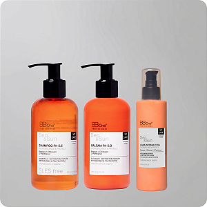 Kit para Hidratação e Proteção Solar Sea & Sun - Shampoo, Balm e Leave-in