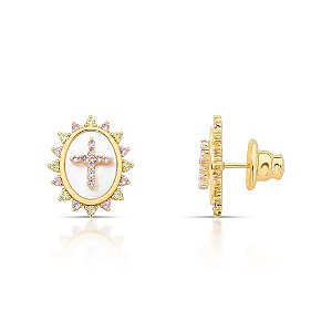 BRINCO MADRE CHARM DOURADO/MADREPEROLA