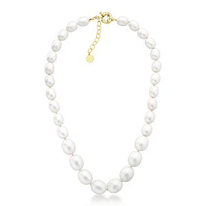 COLAR SHELL PEARL DOURADO/PEROLA BRANCA