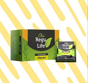Chá Regu Life 30 Sachês Sabor Abacaxi Bem Estar Life